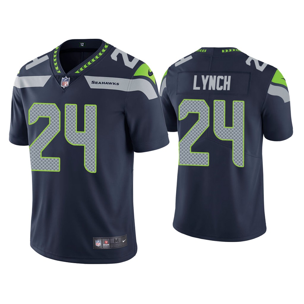 Men Seattle Seahawks 24 Lynch Blue Nike Vapor Untouchable Limited NFL Jersey